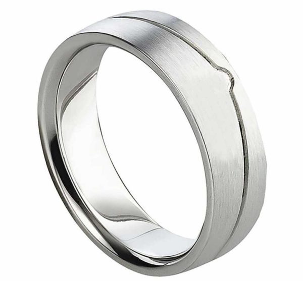 Herrenring Edelstahl Mabro AB1555 ohne Stein mit gratis Gravur