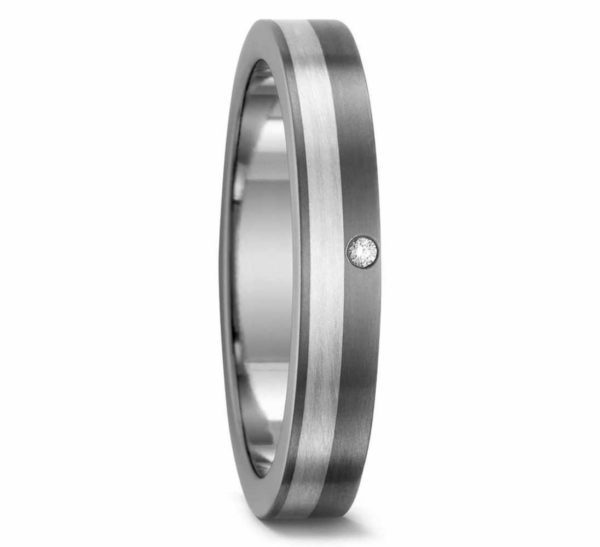 Damenring Titan mit Silber 51221 mit Diamant