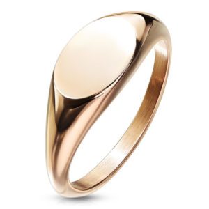 52 (16.6) Siegelring klassisch rosegold aus Edelstahl