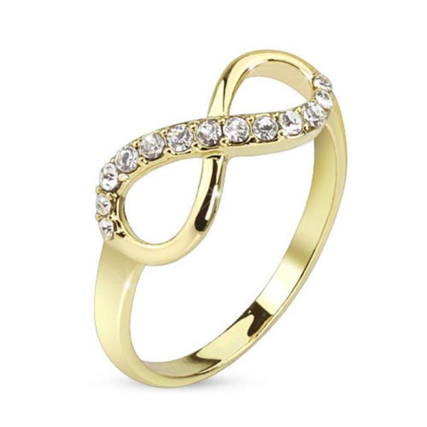 52 (16.6)Infinity Ring gold Unendlichkeits Symbol schmal GroeÃƒÂŸen 49 52 54 57 60 (Ring Damen...