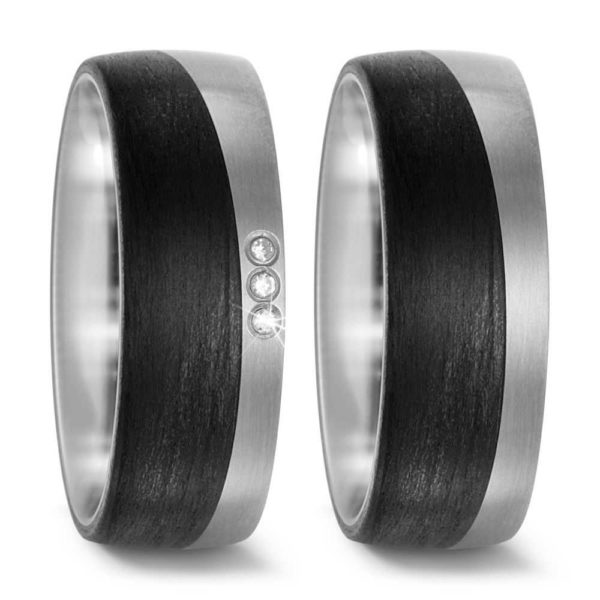 Trauringe Carbonringe Titan 52469/001/003/2050-52469/001/000/2050