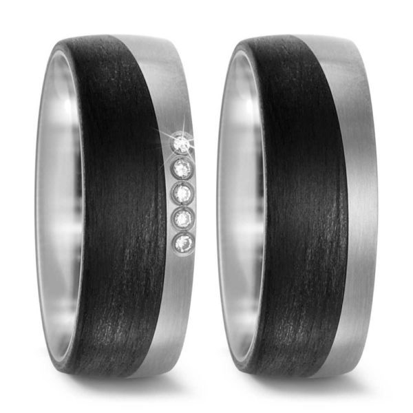 Trauringe Carbonringe Titan 52469/001/005/2050-52469/001/000/2050