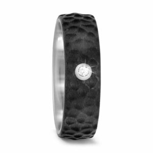 Damenring TITAN CARBON 52485 mit Diamant und gratis Gravur