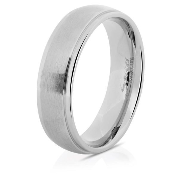 57 (18.1) Ring mit zwei AuÃƒÂŸenringen Silber aus Edelstahl Unisex