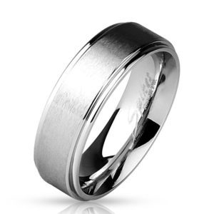57 (18.1) Ring silber mit gebuerstetem Mittelteil fuer Damen (Ring Fingerring Partnerringe...