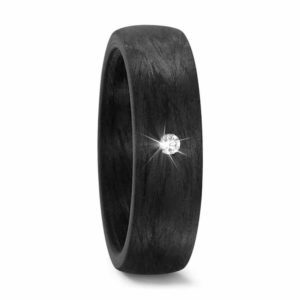 Damenring CARBON 59279 mit Diamant und gratis Gravur