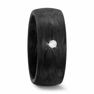 Damenring CARBON 59282 mit Diamant und gratis Gravur