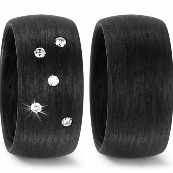 Carbon Ringe TF-59285P 5x Diamanten