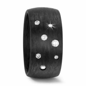 Damenring CARBON 59285 mit 0,17ct Diamanten und gratis Gravur