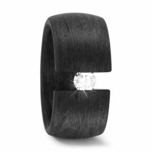 Damenring CARBON 59286 mit Diamant und gratis Gravur