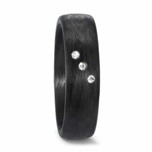 Damenring CARBON 59303 mit Diamant und gratis Gravur