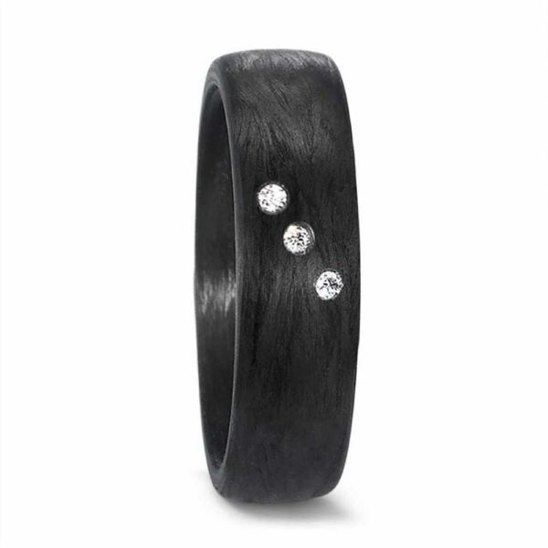 Damenring CARBON 59303 mit Diamant und gratis Gravur