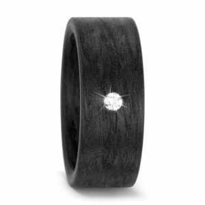 Damenring CARBON 59315 mit Diamant und gratis Gravur