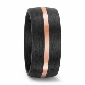 Damenring 585/14 K ROSEGOLD, CARBON 59316 ohne Stein