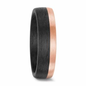 Damenring 585/14 K ROSEGOLD, CARBON 59317