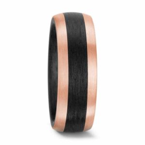 Damenring 585/14 K ROSEGOLD, CARBON 59319 ohne Stein
