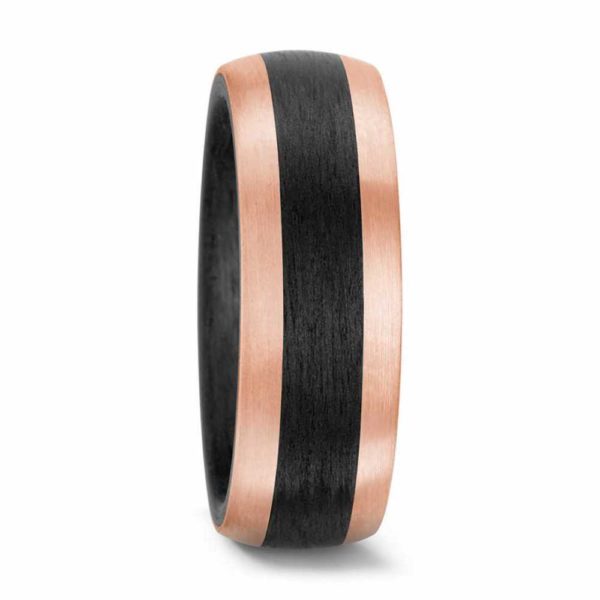 Damenring 585/14 K ROSEGOLD, CARBON 59319 ohne Stein