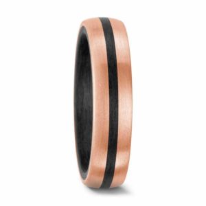Damenring 585/14 K ROSEGOLD, CARBON 59320 ohne Stein