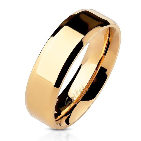 70 (22.3)Rosegold Edelstahl Ring mit abgerundeten Kanten fuer Damen & Herren 49-70 (Rotgold RosÃƒÂ©...