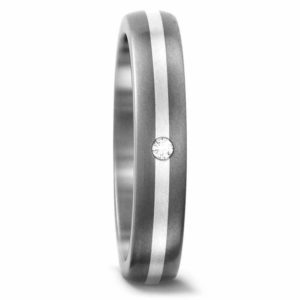Damenring Titan mit Silber 50103 mit Diamant