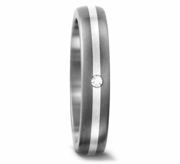 Damenring Titan mit Silber 50103 mit Diamant