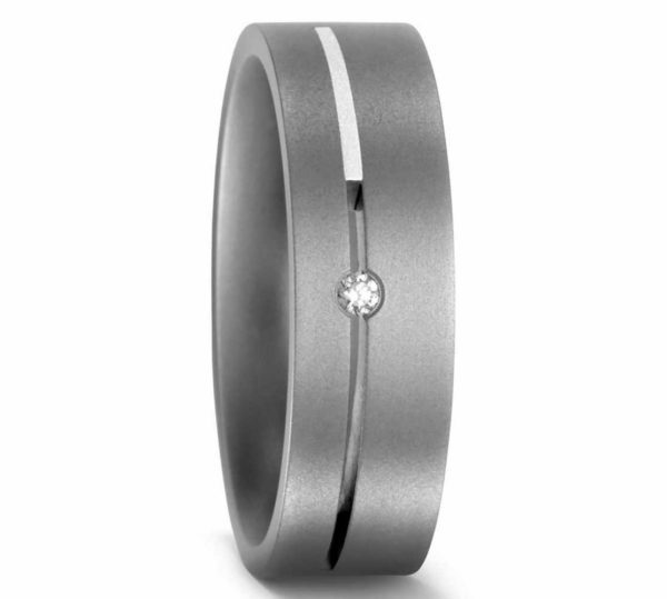 Damenring Titan mit Silber 50892 mit Diamant