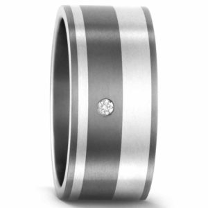 Damenring Titan mit Silber 50933 mit Diamant