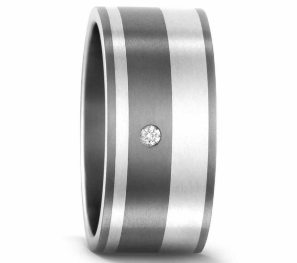 Damenring Titan mit Silber 50933 mit Diamant