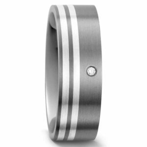 Damenring Titan mit Silber 50958-01 mit Diamant