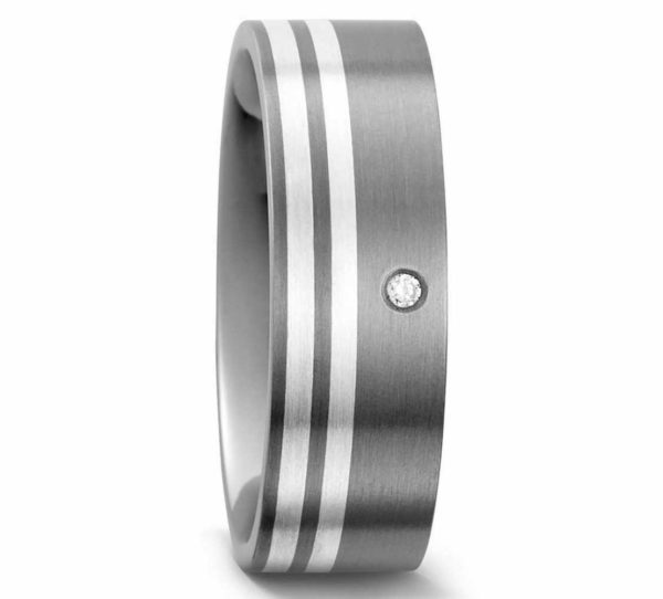 Damenring Titan mit Silber 50958-01 mit Diamant