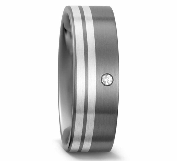 Damenring Titan mit Silber 50958-02 mit Diamant