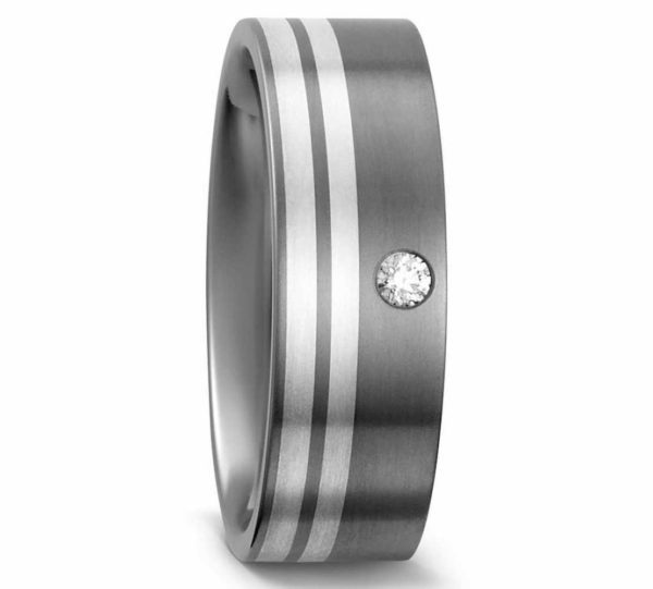 Damenring Titan mit Silber 50958-3 mit Diamant