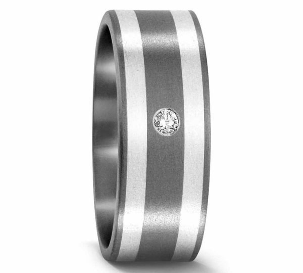 Damenring Titan mit Silber 50978 mit Diamant