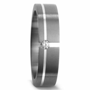 Damenring Titan mit Silber 51017 mit Diamant