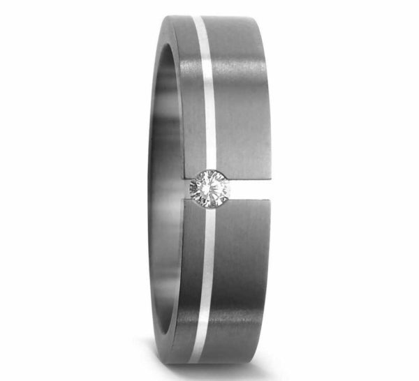 Damenring Titan mit Silber 51017 mit Diamant