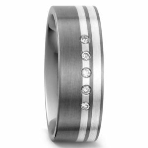 Damenring Titan mit Silber 51045 mit Diamant