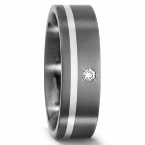 Damenring Titan mit Silber 51092 mit Diamant
