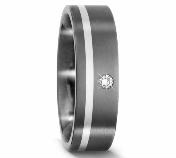 Damenring Titan mit Silber 51092 mit Diamant