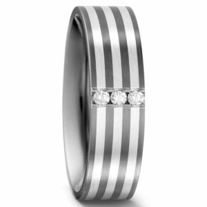 Damenring Titan mit Silber 51405 mit Diamant