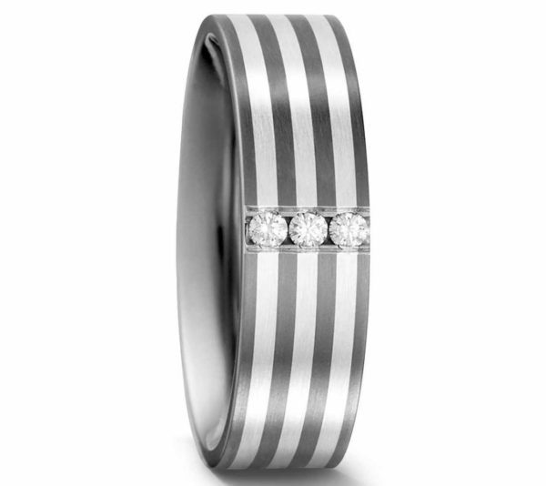 Damenring Titan mit Silber 51405 mit Diamant