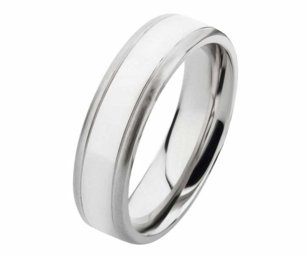Herrenring Edelstahl HE008 ohne Stein mit gratis Gravur