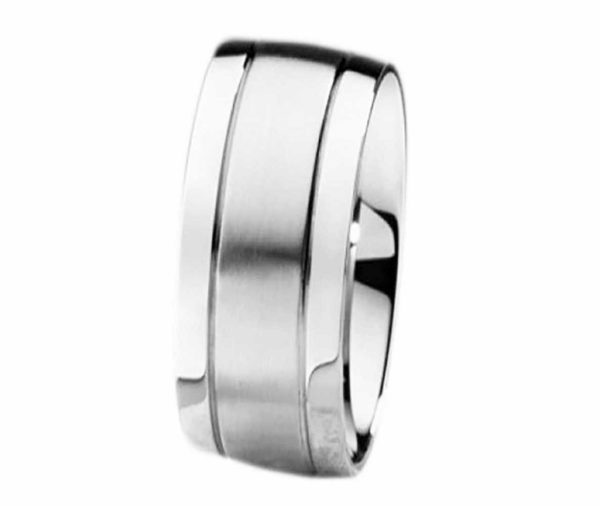 Herrenring Edelstahl HE044 ohne Stein mit gratis Gravur