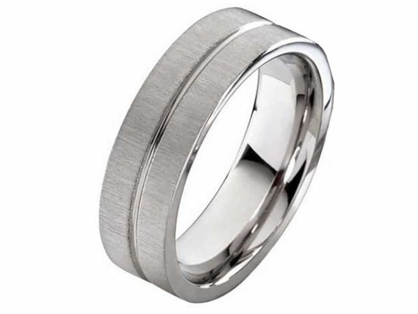 Herrenring Edelstahl HE105 ohne Stein mit gratis Gravur
