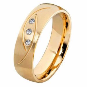 Damenring Edelstahl DE106 mit Zirkonias