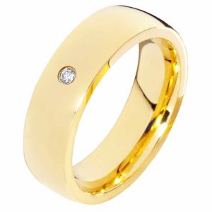 Damenring Edelstahl DE110 mit Zirkonia