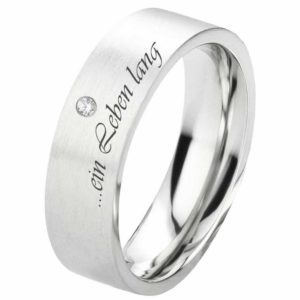 Damenring Edelstahl DE123 mit Zirkonia