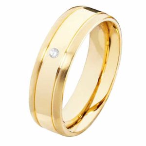 Damenring Edelstahl DE200 mit Zirkonia