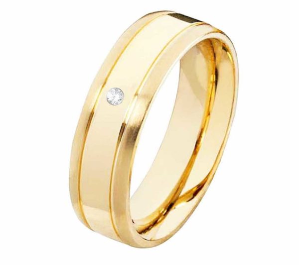 Damenring Edelstahl DE200 mit Zirkonia