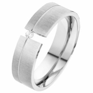 Damenring Edelstahl DE216 mit Zirkonia