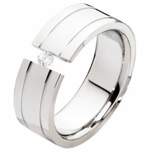 Damenring Edelstahl DE226 mit Zirkonia